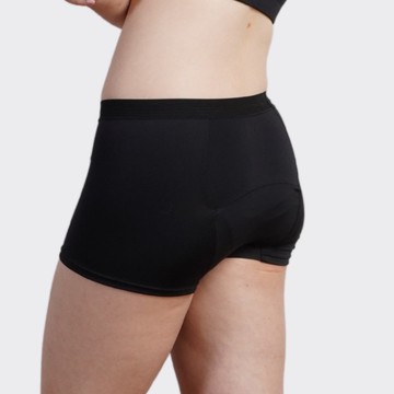 【月亮褲】運動款-經典黑平口中腰月亮褲