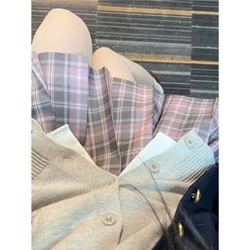 春櫻釀 百褶裙女jk校供感制服格裙短裙日常半身裙格子裙學生高腰