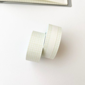 標籤貼紙 千鳥格紋 【米色】