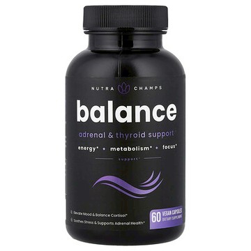 NutraChamps, 平衡，60 粒素食膠囊