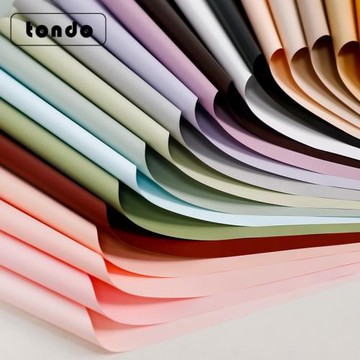 韓風初戀鮮花包裝紙 防水加厚純色歐雅紙花束包花紙 花店包裝材料