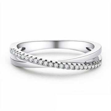 莫桑石 莫桑鑽 雙環女線戒 台北門市 客製化訂製白金