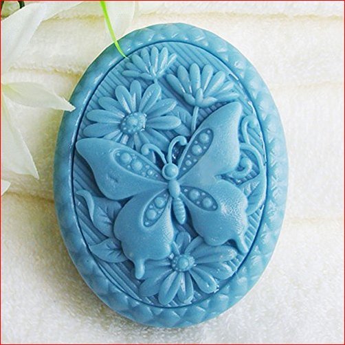 Soap Mold Silicone Craft Butterfly Oval Soap Making Mould DIY Candle Resin Mold