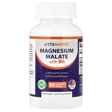 Vitamatic, 含 B6 蘋果酸鎂，90 粒素食膠囊