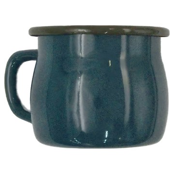 LIFE FACE 琺瑯杯 大肚杯 380ml 藍色  1個