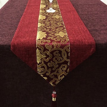 中式桌旗茶幾歐式桌布長條餐桌茶臺布防塵電視柜鞋柜布茶旗床尾旗