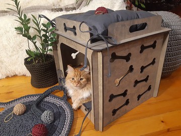 現代膠合板貓屋