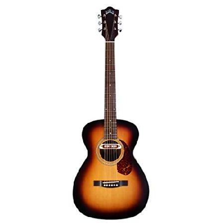 Guild Guitars M-240E Troubadour Acoustic Guitar, Vintage Sunburst, Archback Solid Top Concert, Westerly Collection