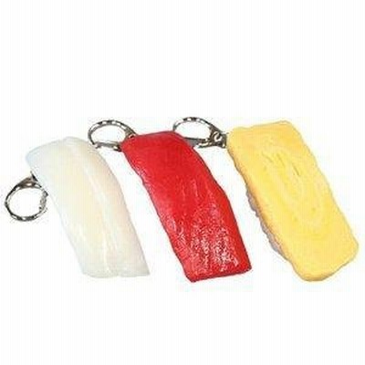 イワイサンプル 日本職人が作る 食品サンプル 寿司キーホルダー いか まぐろ 玉子 IP-804 (1307915)