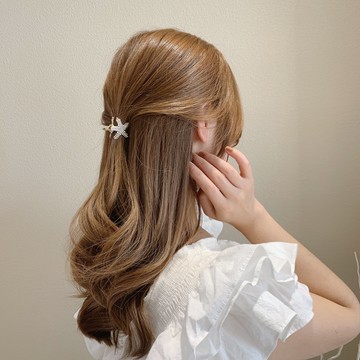 發飾珍珠海星金屬簡約可愛清爽女生發抓夾發夾女可愛