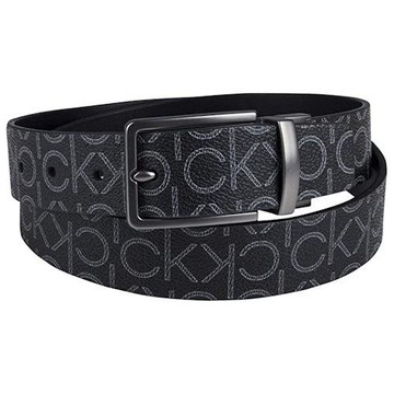 CK 2022男時尚CK標誌款黑色兩用款皮帶