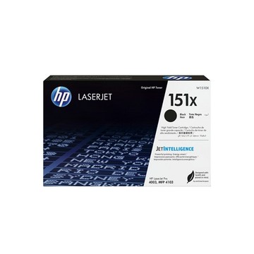 HP 惠普 151X LaserJet 原廠高容量黑色碳粉匣(W1510X) 適用 4003n/4003dn/4003dw/4103dw/4103fdw/4103fdn