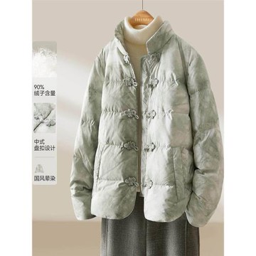 IHIMI海謐新中式短款羽絨服女2025冬季國風高端今年流行爆款外套