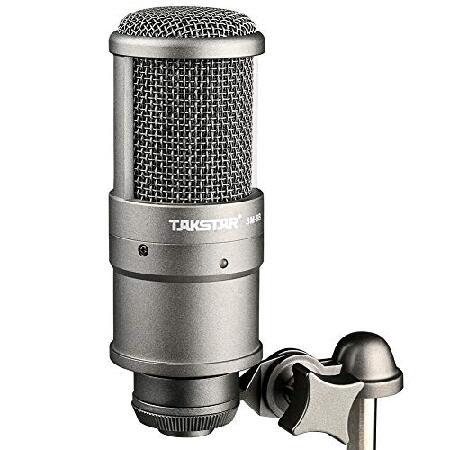 TAKSTAR Studio Microphone Recording Microphone, XLR Condenser Microphone with Windproof Sponge for Vocals Recording, Dubbing, Live-Streaming, Broadcas