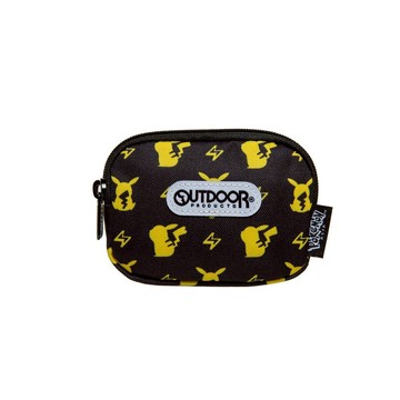 【OUTDOOR】Pokemon寶可夢聯名款潮黑皮卡丘雙拉鍊零錢包-黑色 ODGO20B11BK