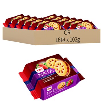 ORI 活力夾心餅 草莓口味 Set 16包  102g