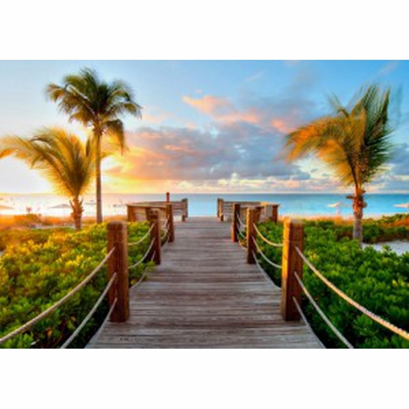 絵画風 壁紙ポスター ビーチ カリブ海 タークスカイコス諸島の夕暮れ 夕陽 キャラクロ h 035a2 版 594mm 4mm 通販 Lineポイント最大1 0 Get Lineショッピング