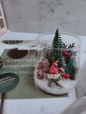 【材料包】-聖誕節DIY材料包 聖誕微景杯