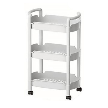 小推車置物架 40x29x19 cm  3層  梨花白