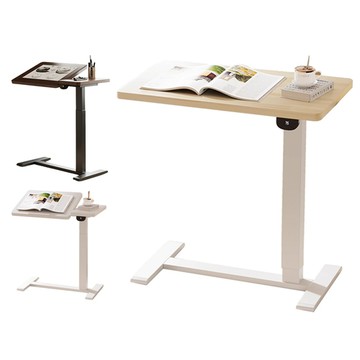 Cooyee｜可翻轉桌板電動升降床邊桌(電池款) 筆電桌 讀書桌 閱讀桌 可翻轉 C型低底盤