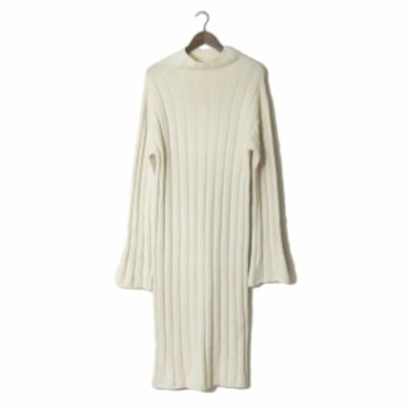 pelleq ペレック 17AW Rib Knit Dress リブニットハイネックワンピース