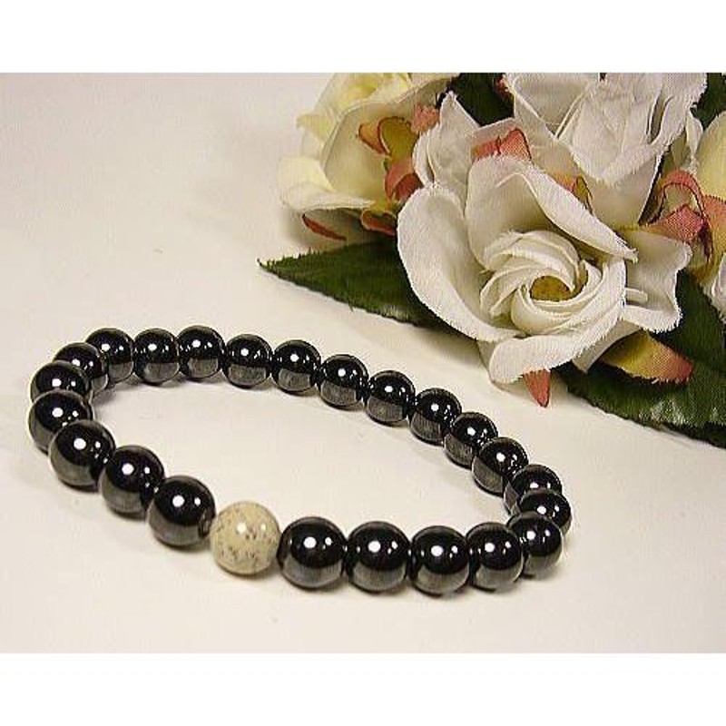 ネコポス/ポスト投函】北投石 ブレスレット 天然ラジウム鉱石