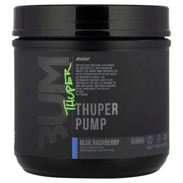 Raw Nutrition, Bum，Thuper Pump，藍樹莓，20.11 盎司（570 克）