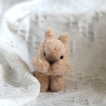 侏儒小兔 毛根手作  擬真蓬鬆小兔擺飾