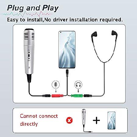 MSIZOY Condenser Microphone 3.5mm,Plug and Play Podcast Recording Microphone Computer PC Mic with Stand for Phones Mac Laptop Desktop Windows for Sing