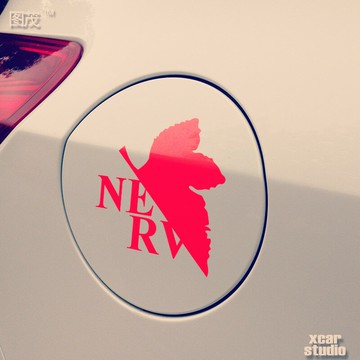 福音戰士NERV楓葉標志油箱貼紙防水反光貼紙 EVA貼紙明日香