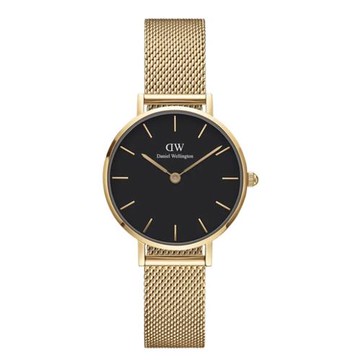 【Daniel Wellington】Petite Evergold 28mm香檳金米蘭金屬錶(DW00100349)