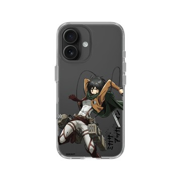 iPhone 16 Clear Case（相機按鈕） 透明 - 進擊的巨人 Attack On Titan - S2&S3 - 米卡莎