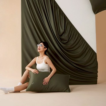 【青鳥家居】絲滑抹醬天絲棉床包枕套組-濃抹茶醬  #單人 雙人 加大