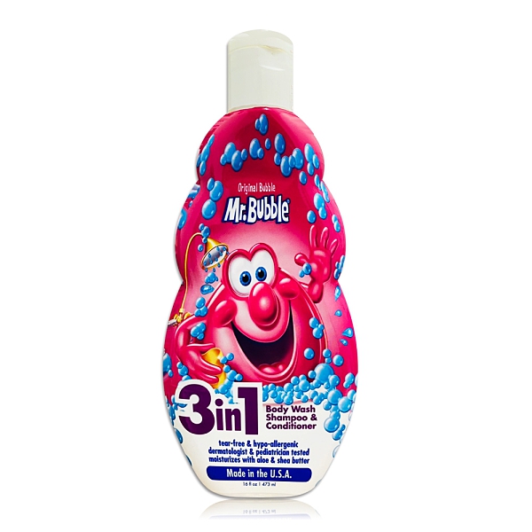 泡泡先生Mr.Bubble三合一泡泡洗髮沐浴乳16oz