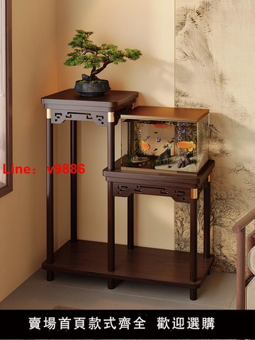【台灣公司 可開發票】中式實木花架子客廳落地式2025新款室內多層放花架子花架置物架子