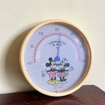 早期台熱牌米奇米妮壁掛溫度計