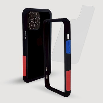 送品牌掛繩 iPhone 13 系列 NMD抗汙防摔手機殼-黑OG