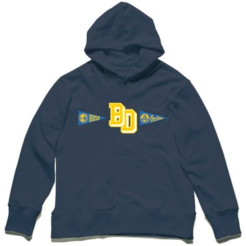 BEN DAVIS BDZ3-3001-05 PRINT SWEAT HOODED 帽T (深藍色)