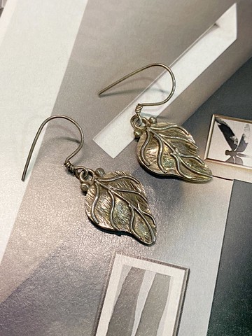 葉子 造型 耳環 耳飾 925純銀 手工製