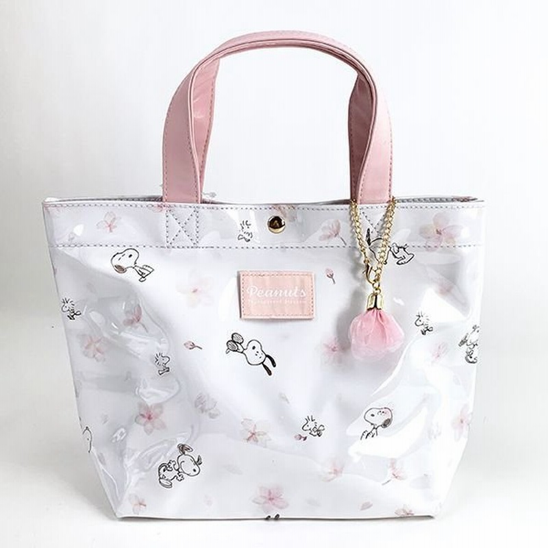 スヌーピー ミニトート 桜snoopy バッグ トートバッグ 通勤 通学 エコバッグ カバン ホワイト Mcor 通販 Lineポイント最大get Lineショッピング