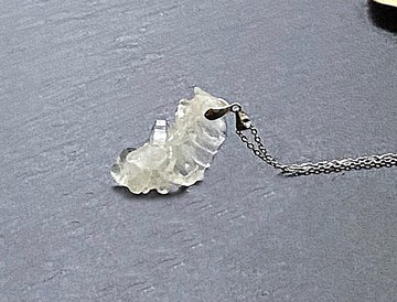 療癒治療水晶-天然精品縫合水晶925純銀鈦鋼項鍊  激發生命能量