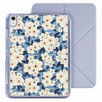 Forget Me Not Flower iPad Air 11/pro13可拆式防摔透明筆槽摺套