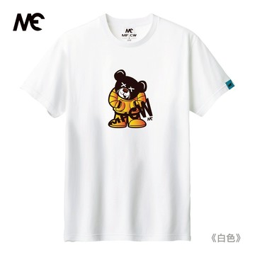 MAIFU CEWEI｜女裝 邪惡熊印花短袖 T恤 短袖上衣 潮T 短T 街頭 潮流 個性 可愛 情侶 精品