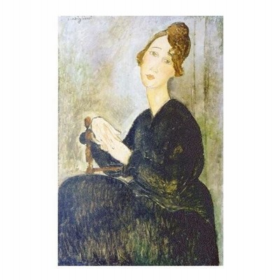絵画 複製画 名画 額縁付き アメディオ・モディリアーニ 「デディ・アイデン」 M10号 世界の名画シリーズ プリハード