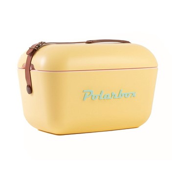 西班牙 Polarbox 12L復古經典露營野餐保冰盒-馬德里起司黃