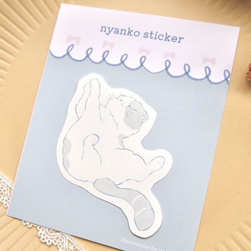 貼紙 玩耍中的貓咪