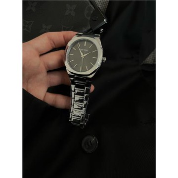 方形手表男鋼帶森系簡約百搭時尚休閑復古小方表石英表腕表學生潮