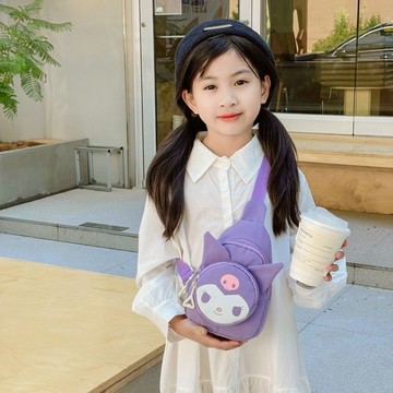 台灣-出貨🔥 庫洛米兒童胸包 可愛斜背包 女童幼兒園專用 洋氣寶寶小背包