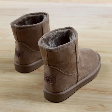 人本雪地靴女2020冬款韓版高幫加絨保暖棉靴百搭套筒短靴學生棉鞋