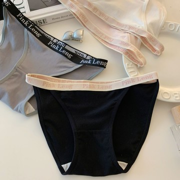 內褲女生 純棉内褲 三角褲 性感高開叉 比基尼内褲 時尚字母腰帶 無痕内褲 低腰内褲 吸溼透氣 運動風 高彈不勒